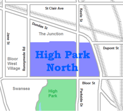 High Park North map